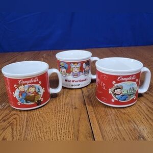 Vintage Campbell's Souper Mugs Set of 3 Westwood Houston Harvest Soup Mugs